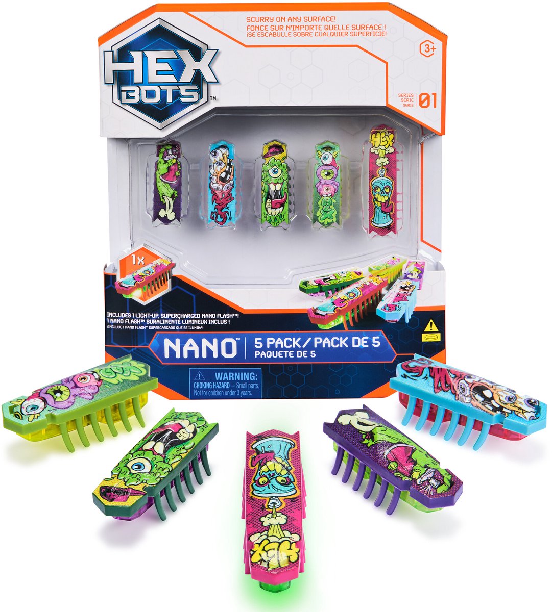 Hexbots Nano Geschenkpaket 5er Pack (1x Flash Nano, 4x Nano)