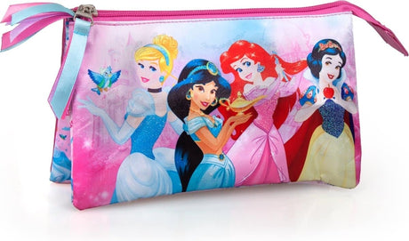 Jim Jam Federmäppchen Disney Princess Federmäppchen 3 Fächer mit Reißverschlüssen