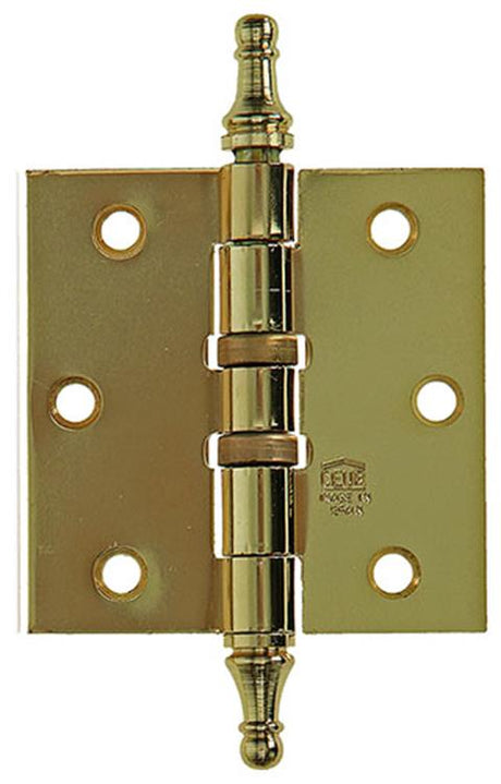 Yale 1019138 - 3 scharnieren met kogellager vermessingd vaasknop 76x76mm | 2 stuks