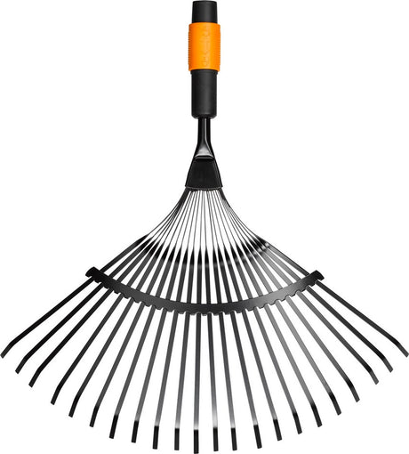 Fiskars Quikfit™ Laubharkenaufsatz – Gartenrechen mit 20 Zähnen – stabiler Laubharken