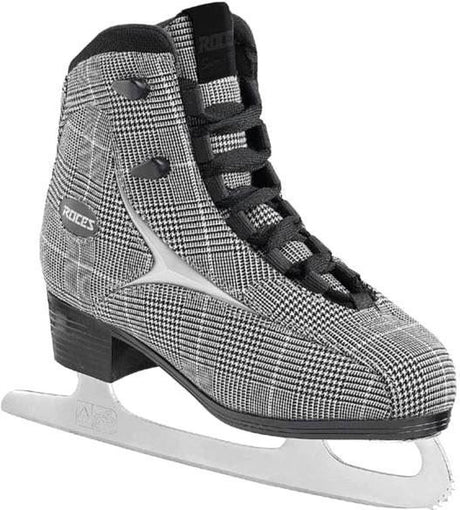 Roces – Britisches Karo – Eiskunstlauf – Eiskunstlauf-Damen – Schwarz und Weiß – klassisches Design, pflegeleichtes Bügeleisen – Größe EU 41
