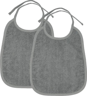 Meyco Baby-Uni-Lätzchen – 2er-Pack – Frottee – Grau