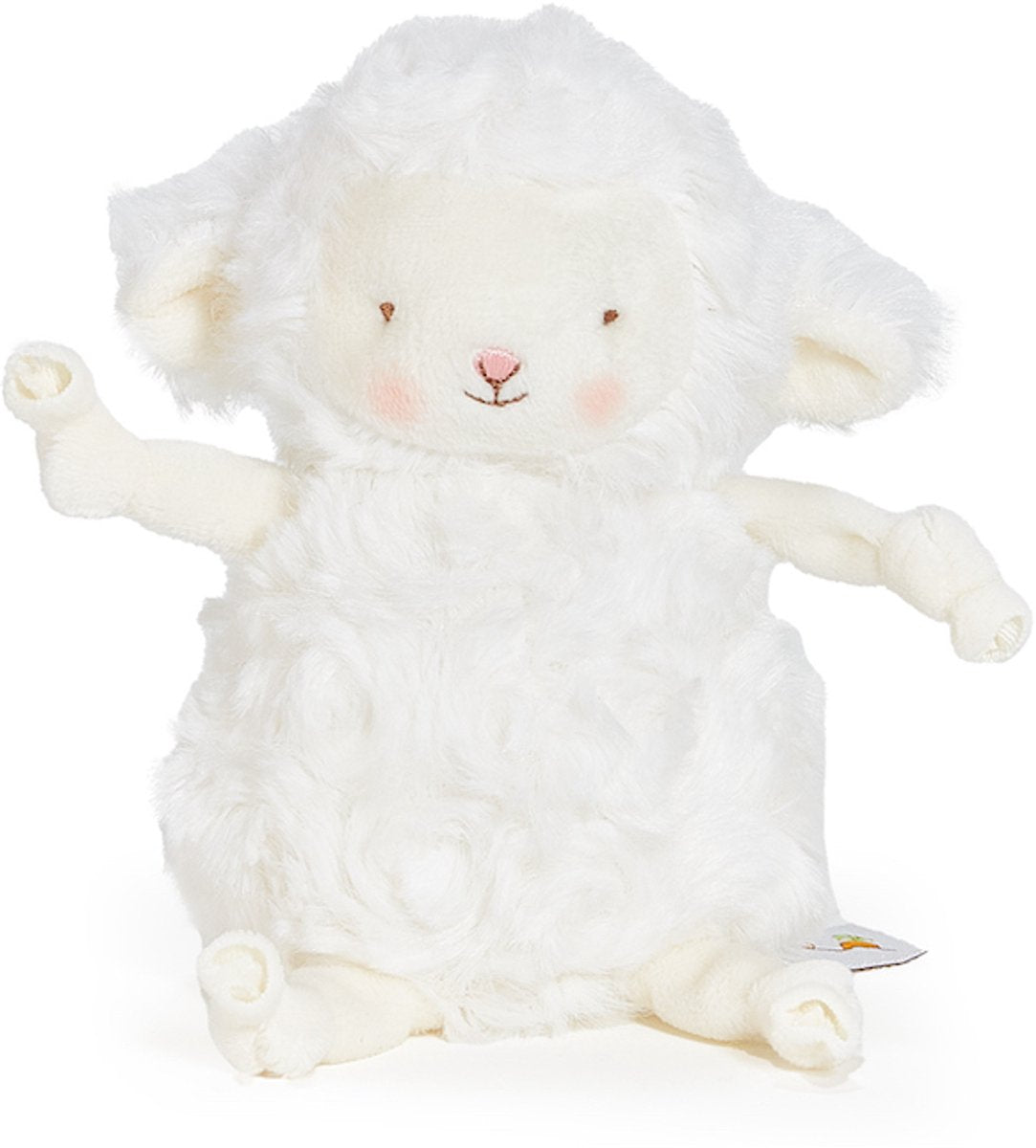 Bunnies by the Bay Roly Poly Kiddo Kuscheltier – Stofftier – gestickte Details – Lamm – 13 cm – weiß