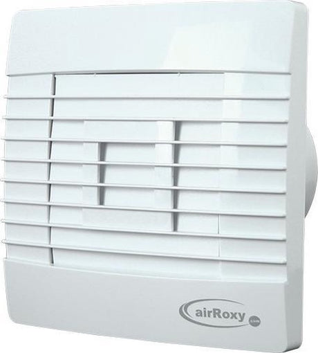 Air Roxy Badezimmerventilator mit automatisch schließendem Ventil, Feuchtigkeitssensor und Timer, 100 mm, weiß – Prestige 100ZGHS
