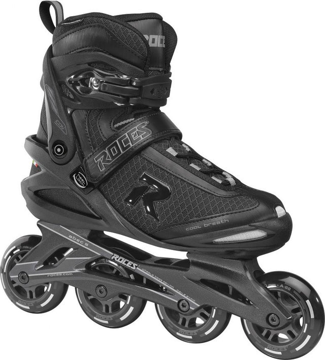 Roces Icon 80 Inline-Skates Erwachsene – 4x80mm Rollen – Fitness-Inline-Skates – Schwarz – Größe 47