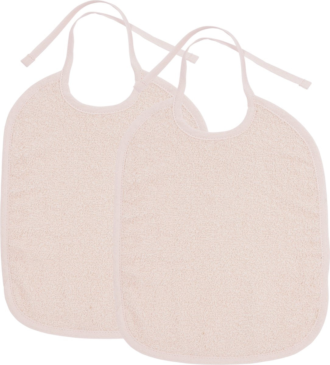 Meyco Baby-Uni-Lätzchen – 2er-Pack – Frottee – zartrosa