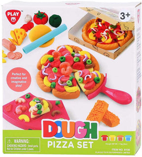 Playgo Pizza-Tonset-Spielzeug – 4 Tontöpfe für kreatives Spielen.