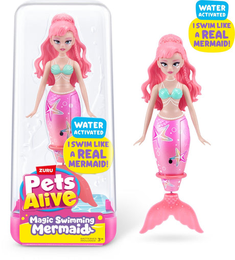Zuru Meerjungfrau Spielzeug Haustiere lebendig schwimmen Meerjungfrau Wasserspaß.