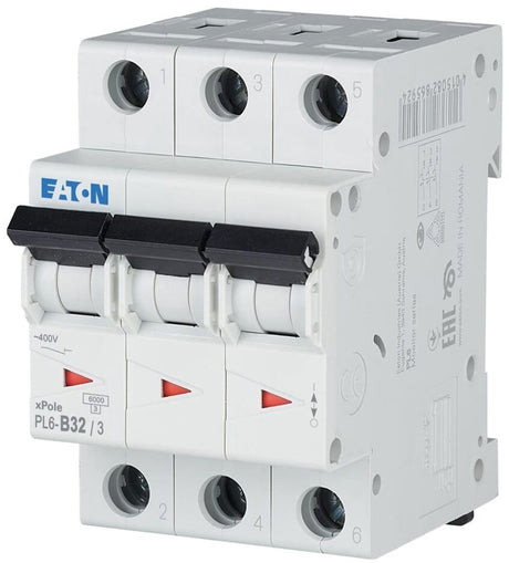 Eaton Installationsschutzschalter 3p 32a - PL6-B32 3 - Typ B