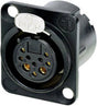 Neutrik NC10FD-LX-B-CON XLR-Steckerflansch, Kontakte gerade Polzahl: 10 schwarz 1 Stück(e)