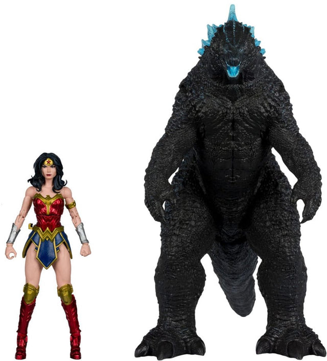 Mcfarlane Toys DC Justice League Monsterverse DC Multiverse Actionfigur 2er-Pack Wonder Woman vs. Atomic Blast Godzilla 18 cm Actionfigur