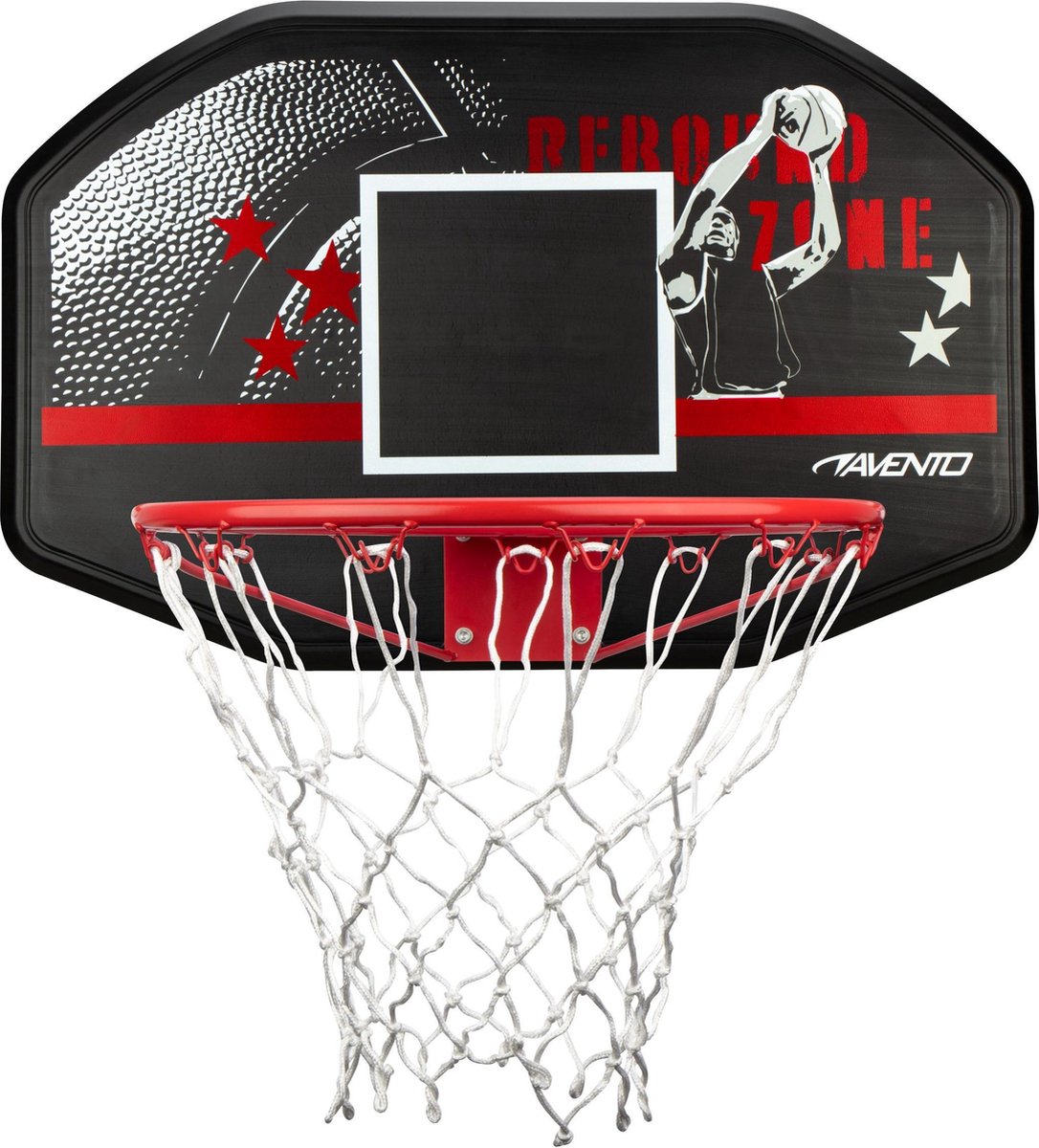 Avento basketbalbord + ring + net - rebound zone