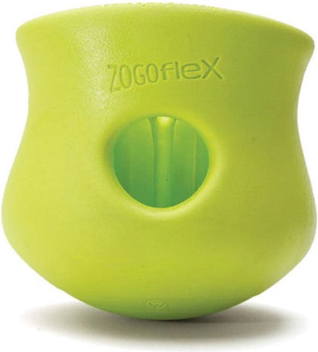 West Paw Toppl Zogoflex – starkes Hundespielzeug – Slowfeeder – grün – klein – 8 cm