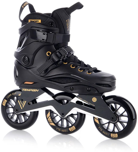 Tempish viber l.e. 110 skeelers - 3x110mm wielen - speed fitness inline skates - zwart goud - maat 39