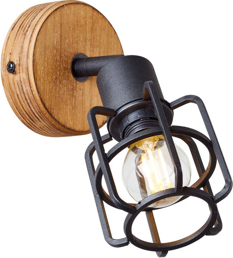 Brilliant Gwen – Deckenstrahler – E14 max. 1 x 40 W – schwarzes Holz