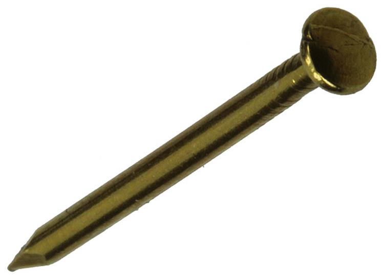 Mack 1017171 - nagel bolle kop messing 20 gr 1,5 x 25 mm | 10 stuks