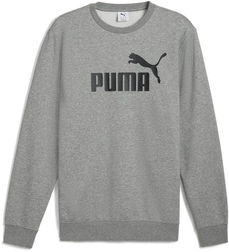 Puma ess Nr. 1 Logo Crew FL Herrenpullover – Mittelgrau meliert