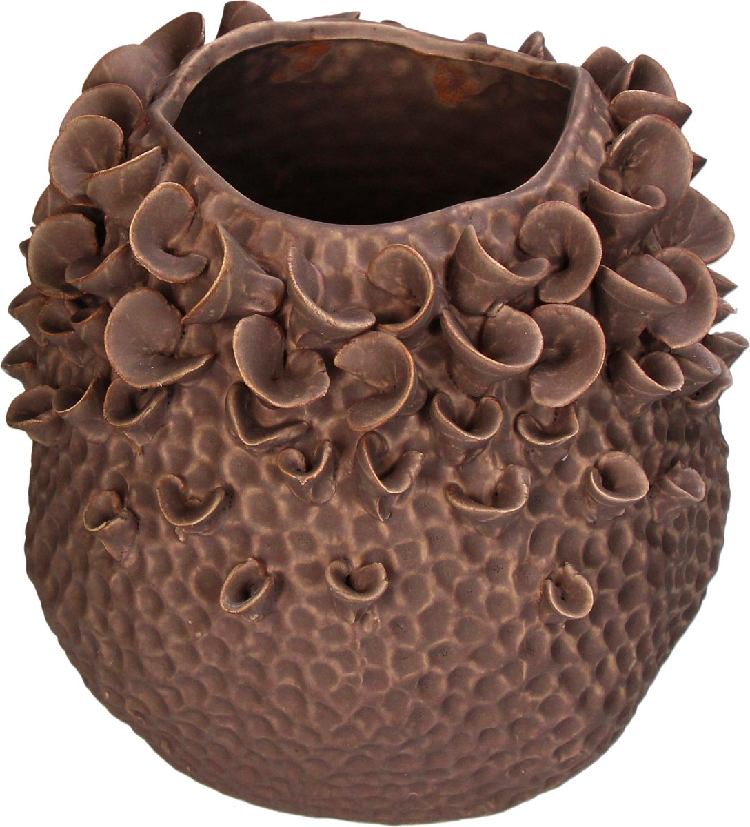 Hd collection vaas aardewerk mauve 26,5x25x24,5cm