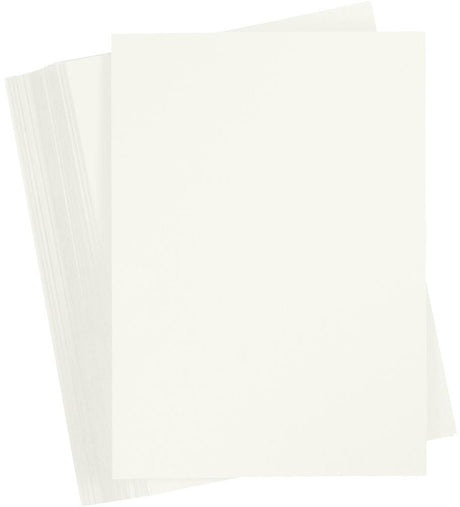 Creativ Company weißer Karton 180 Gramm – elfenbeinfarbener A4-Karton – Hobbykarton – stabiles Papier – A4-Papier 180 Gramm – Bastelpapier Bastelkarton – 21 x 29,7 cm – 100 Blatt