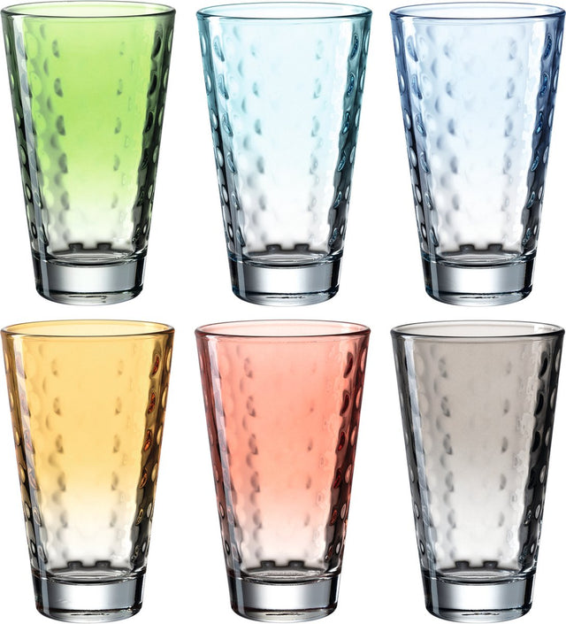 Leonardo Optik-Ledglas, sortiert, Pastell, 300 ml – Set 6
