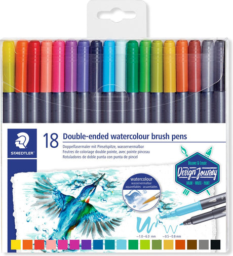 Staedtler Design Journey - Doppelpinselstift mit Pinselspitze - Set 18-tlg