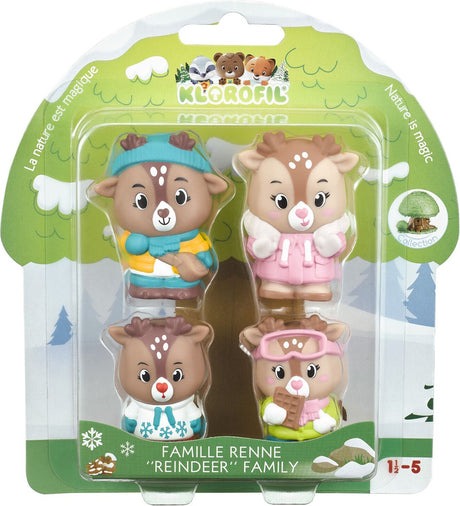 Klorofil die Rentierfamilie Spielset – Spielfiguren-Set – Familienfiguren – Kinderspielzeug – Rudy, Astrid, Sten und Helga – ab 18 Monaten – 4-teilig