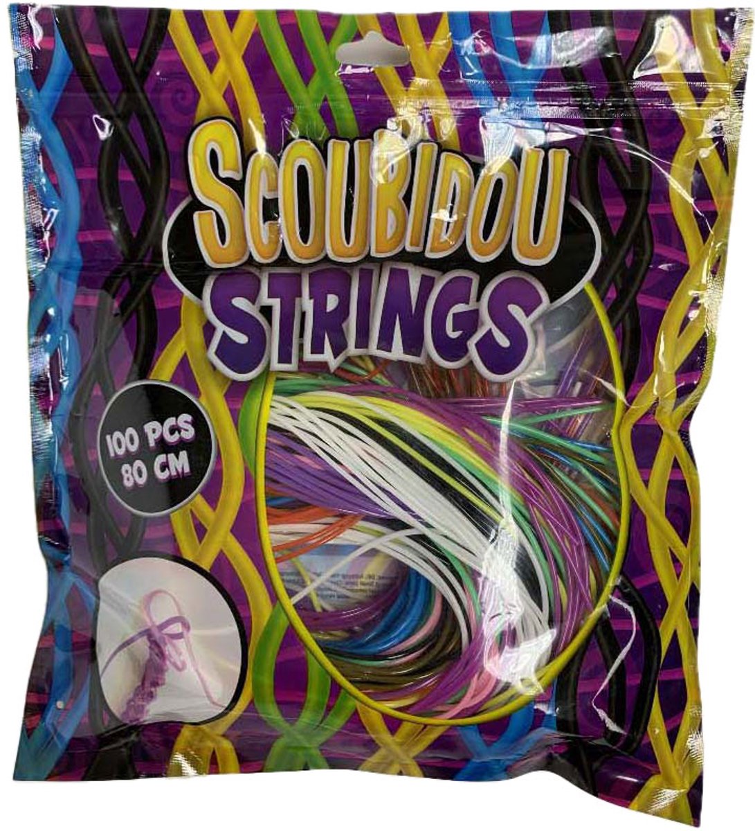Scoubidou-Knüpfschnüre 80 cm, 100 Stück.