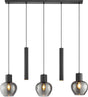 Brilliant Ligari – Hängelampe – 5-flammig – Strahl 123 cm – E27 max. 3 x 20 W, Gu10 max. 2 x 10 W – schwarzer Rauch