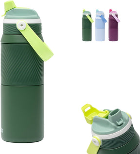 Kambukka dupla geïsoleerde drinkfles 750 ml - 2-in-1 waterfles - 100% lekvrij - pine forest