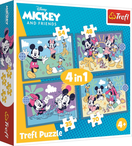 Trefl 4-in-1-Micky-Maus-Puzzles – Spiel und Spaß für Kinder