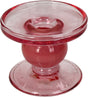 Hd collection kaarsenhouder glas roze 9x9x7cm