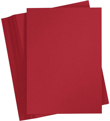Creativ Company Farbkarton, A4, Blatt 210x297 mm, 180 gr, Weihnachtsrot, 100 Blatt 1 Karton