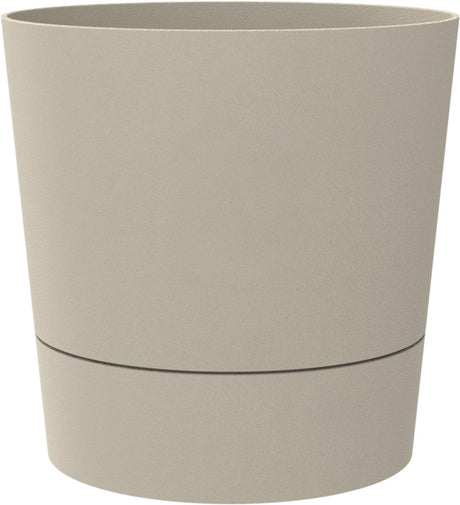 Elho Foss rund 25 cm – Blumentopf für den Innenbereich – 100 % recycelter Kunststoff – ø 24,5 x H 24,2 – pilzbeige