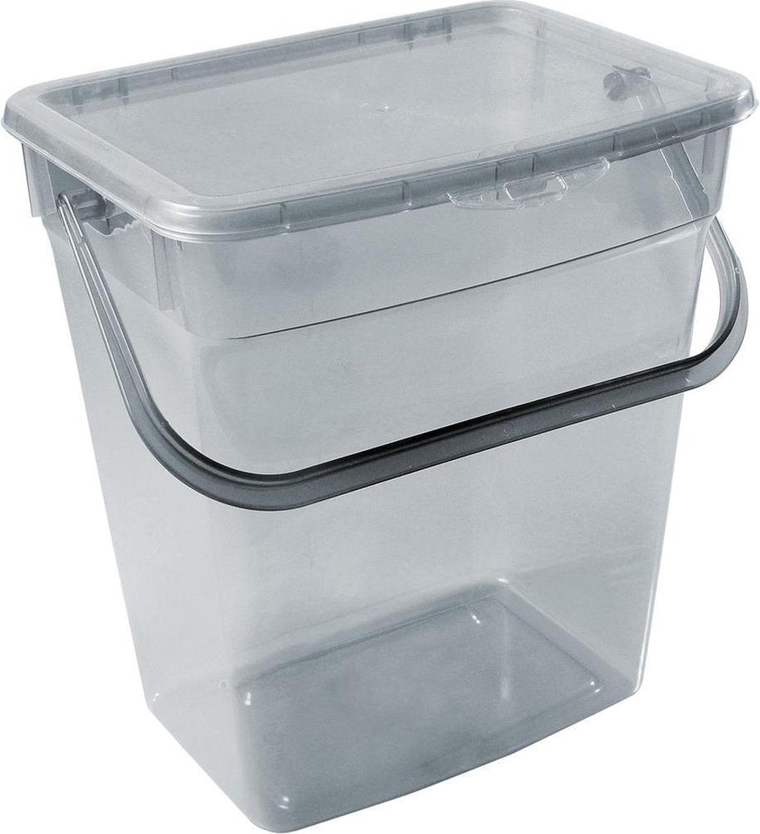 Plast Team 10l Pulverbehälter transparent - grau