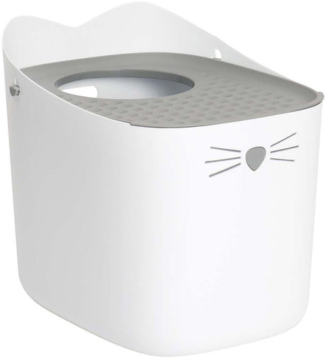 Catit cat it top entry kattenbak – moderne bovenlader kattenbak met anti-tracking deksel en naadloos ontwerp – 52×41×47,5 cm