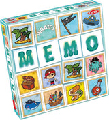 Taktik-Memo-Piraten – Memo-Spiel – Finde die richtigen Paare – Piraten, Schatzkisten und Abenteuer – Brettspiel für Kinder und Familien – 2 bis 6 Spieler – ab 3 Jahren