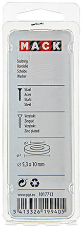 Mack 1017713 - sluitring staal verzinkt 50 st 5,3 x 10 mm | 10 stuks