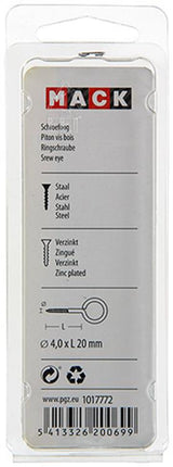 Mack 1017772 - schroefoog staal verzinkt 10st 4,0 x 20 mm | 10 stuks