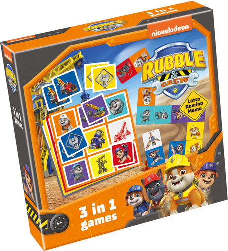 Selecta Paw Patrol Rubble Crew 3in1 Memo-Lotto-Domino
