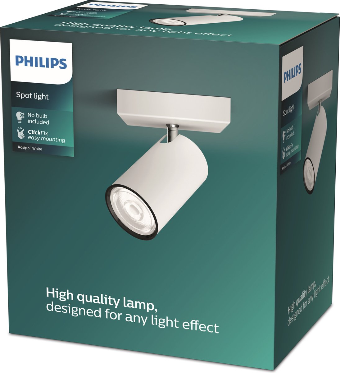 Philips led philips kosipo opbouwspot - 1-lichts - wit