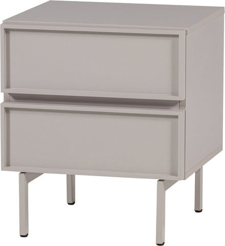 Woood Tours Kommode Nachttisch 2 Schubladen Melamin MDF – Sand