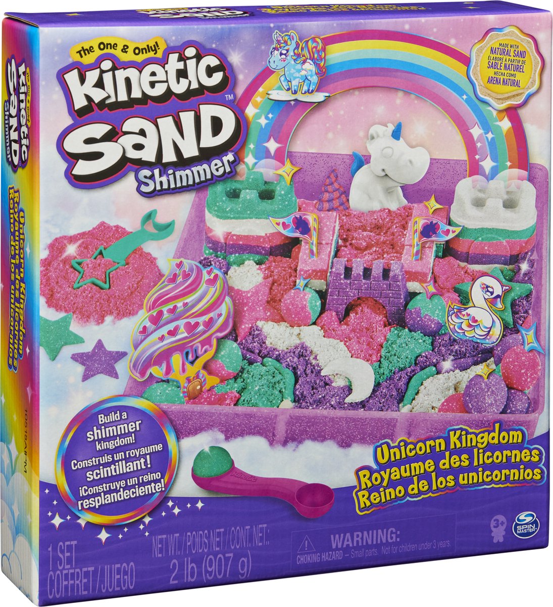 Spinmaster kinetisches Sand-Einhorn-Königreich-Spielset