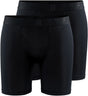 Craft Active Boxer 6-Zoll 2er-Pack Herren-Sportunterwäsche – Schwarz