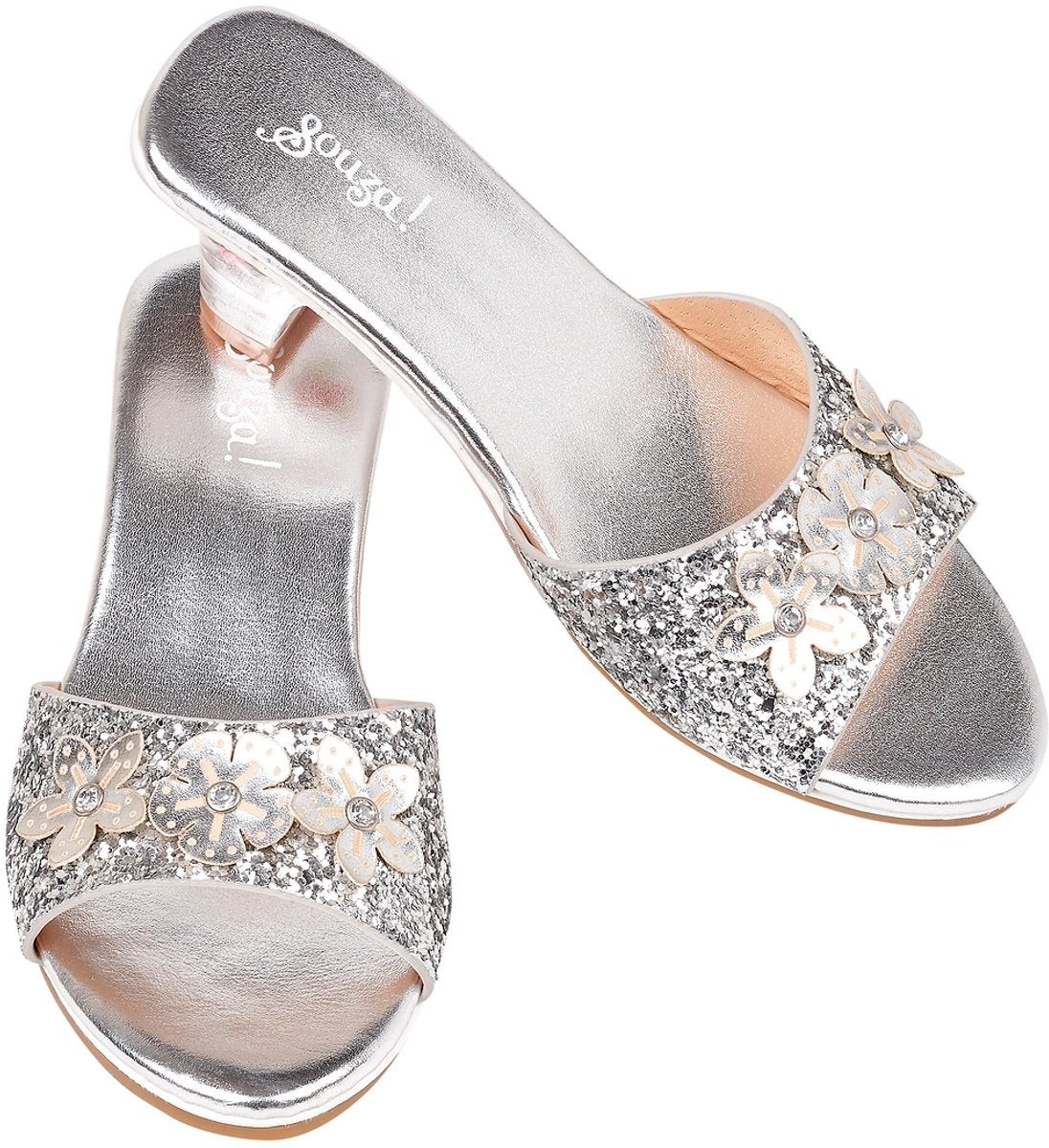 Souza for kids slipper hoge hak mariona zilver metallic maat 30-31.