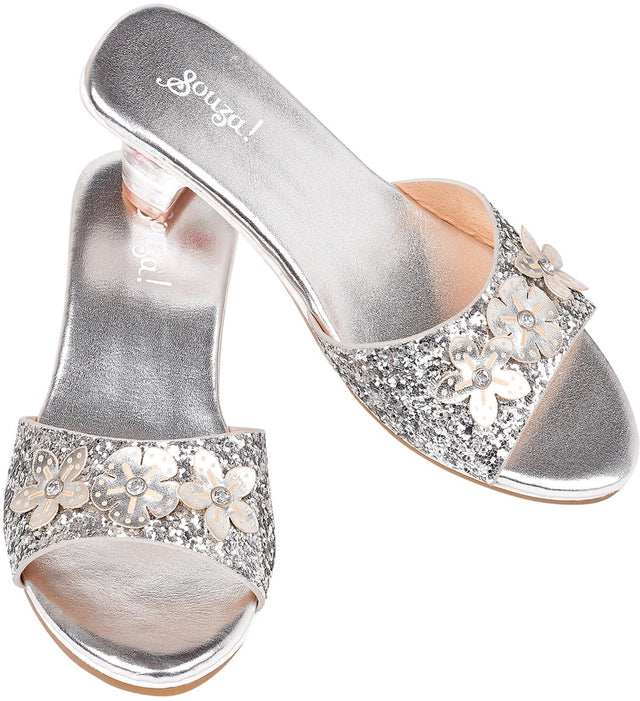 Souza for kids slipper hoge hak mariona zilver metallic maat 30-31.