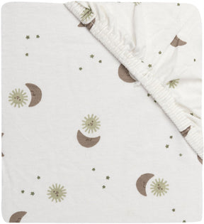 Jollein hoeslaken ledikant - 70 75x140 150cm - jersey - over the moon