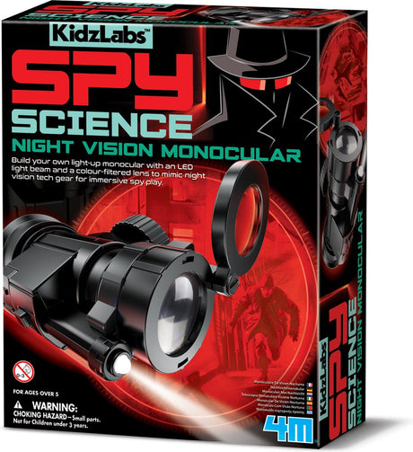 4 m Wissenschaft und Spiele – monokulare Nachtsichtbrille – Bausatz – Kidzlabs – Spionagewissenschaft – 5 Jahre