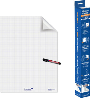 Legamaster Magic-Chart statische Flipchart-Folie – 60 x 80 cm – 25 repositionierbare Blätter