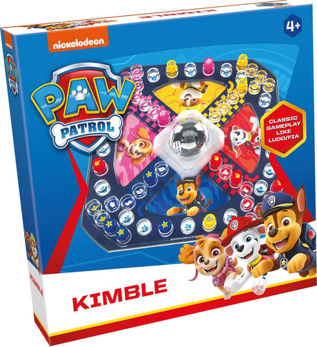 Tactic Kimble Paw Patrol – Brettspiel – Pop-O-Matic-Würfelspiel – spannendes Renn- und Familienspiel – Paw Patrol-Thema – 2 bis 4 Spieler – ab 4 Jahren