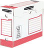 Bankers Box Basic Archivboxen 100 mm 9,5 x 24,5 x 33 cm, rot, 20 Stück